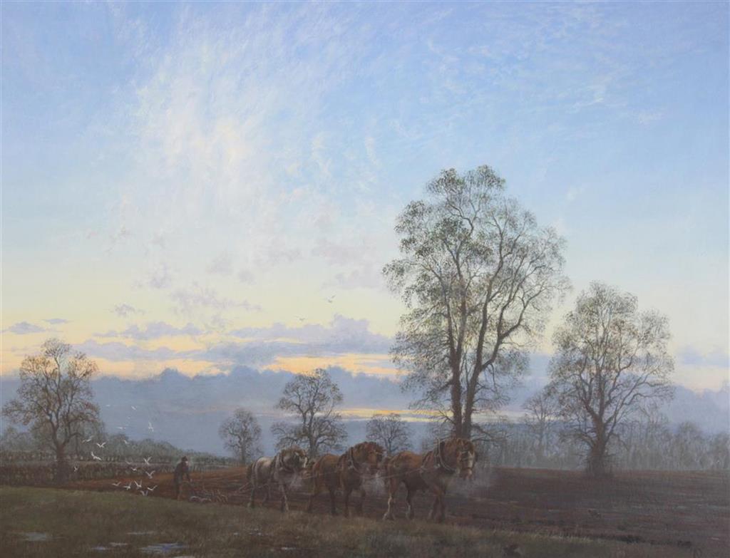 David V. Thomas, A Suffolk Morning, 54 x 80cm